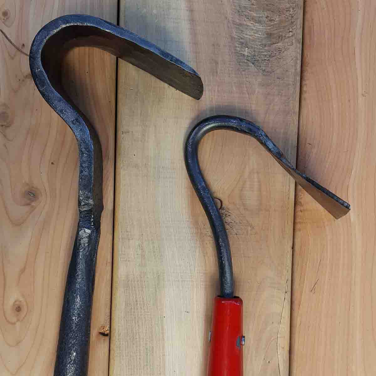 The heavy duty hoe is similar to the pyramid hoe, but made from 1/2” thick steel.