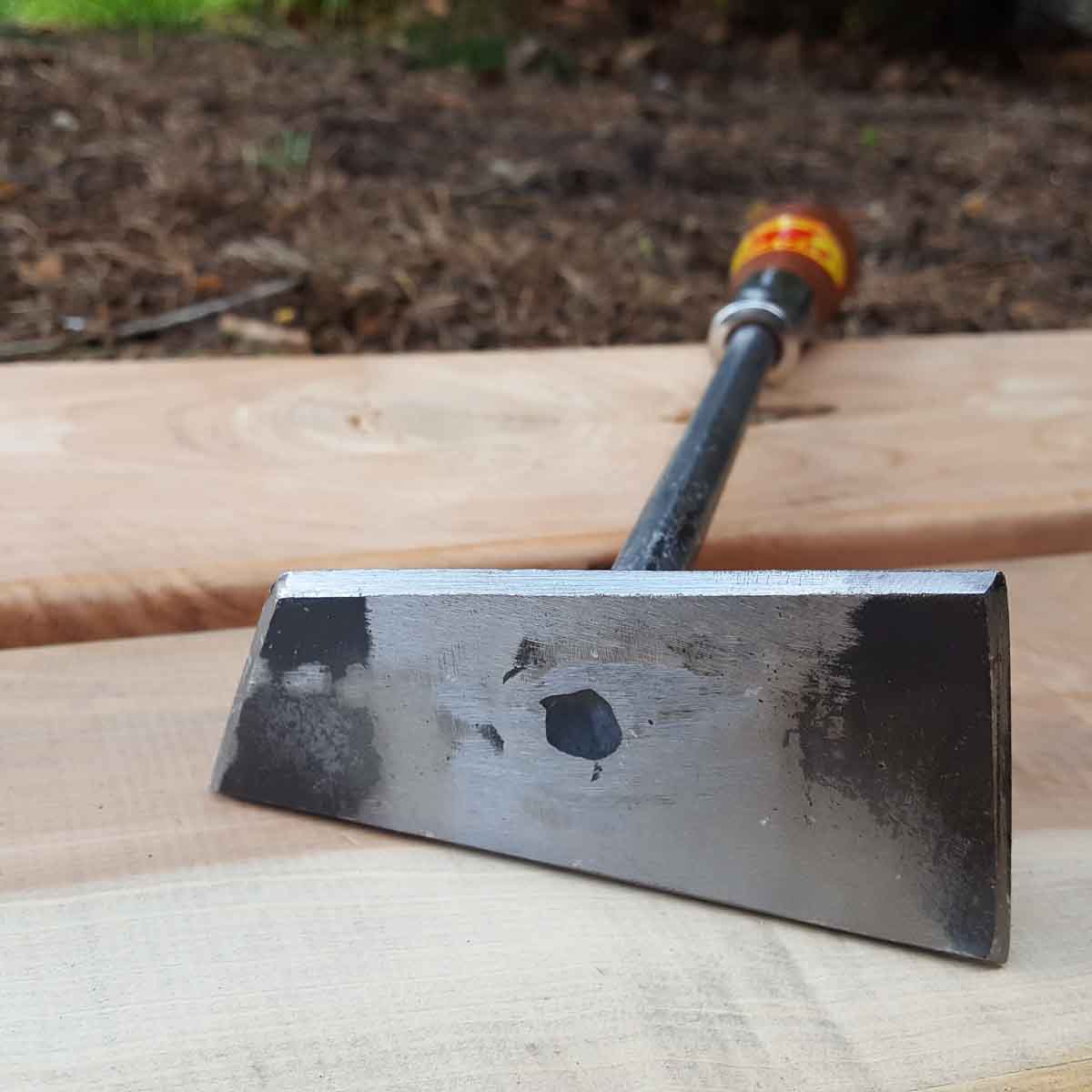 Use this to scrape out lots of seedlings or to scrape and cut out weeds.