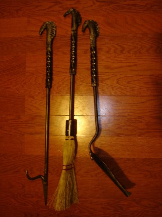 Fireplace Tool Set - Draft Horse Head