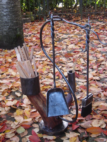 Fireplace Tool Set with Branch Stand