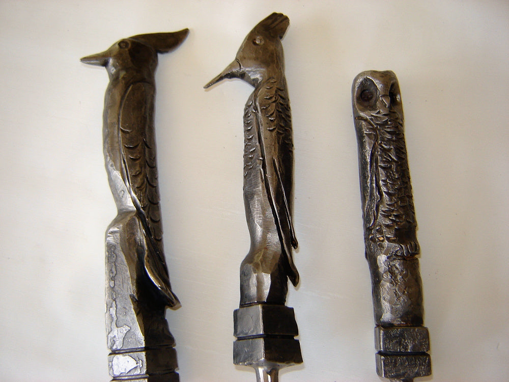 Fireplace Tool Set Bird Heads