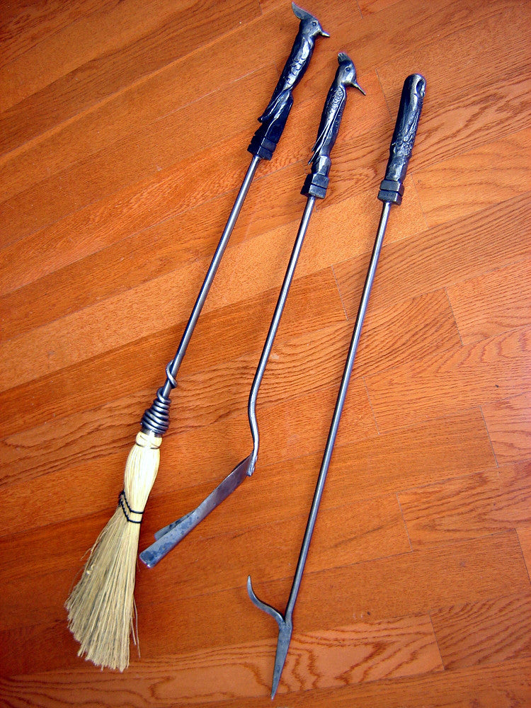 Fireplace Tool Set Bird Heads