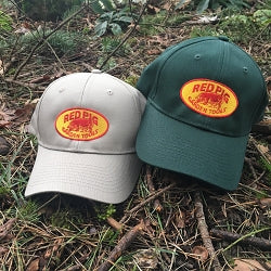 The cotton twill hats in Hunter green and Khaki are lighter weight for summer weather.