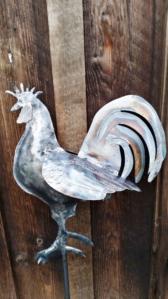 Rooster Garden Stake