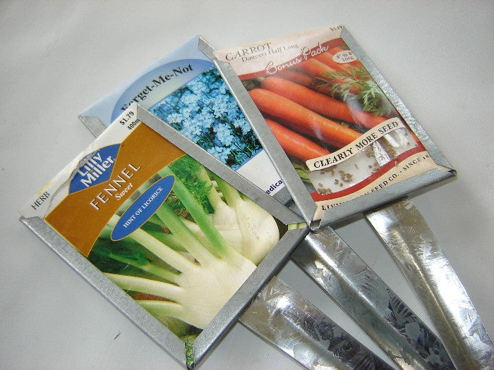 Seed Packet Holder Galvanized - 10/Pack