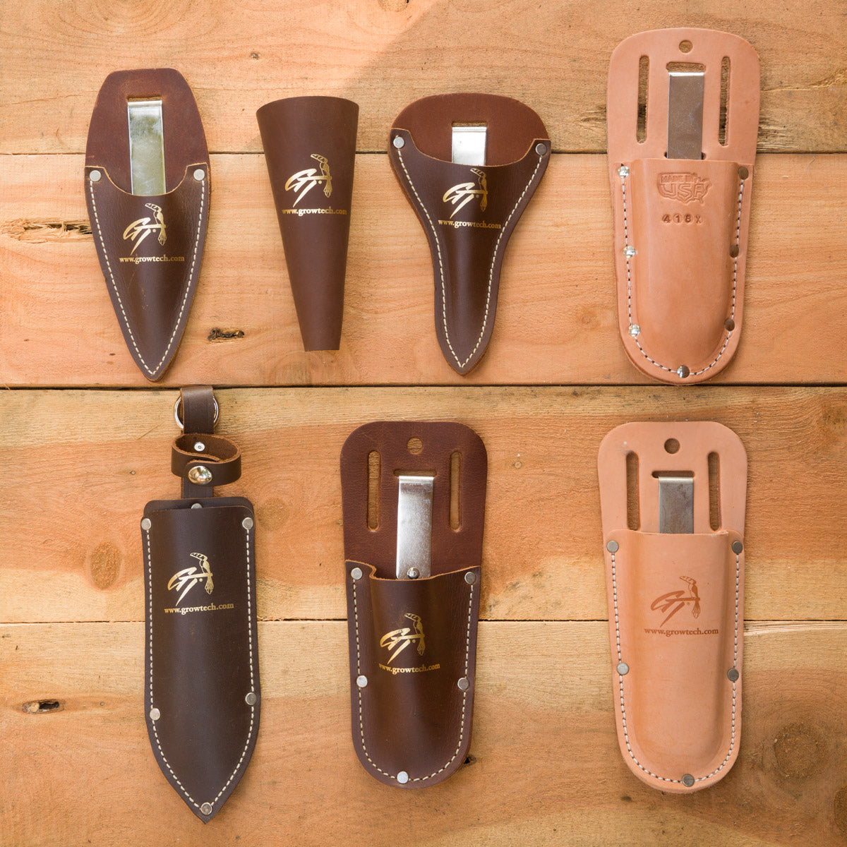 Leather sheaths are a great way to keep cutting tools ready at hand as well as protected in storage.